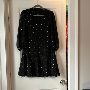 Black and gold dress